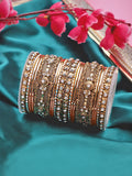 Beautiful Intricate Colored Bangle Set For Two Hands