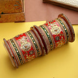 Traditional Rajasthani Bridal Chura with Hand Painted Design by Leshya