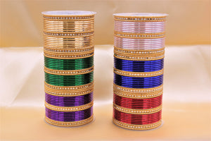 Traditional Indian Bangle Stacks with Multiple colours and Kada for Partywear