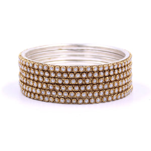 Brass Based Bangles with Running Bead work by Leshya