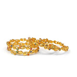 Set of 4 Jewellery-Like Bracelets with Multicolour Stones