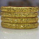 Guarantee Gold Dyed Bracelet With Floral Design (Plus Size)