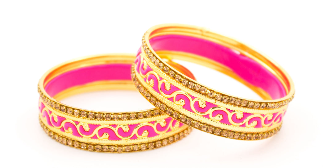 Buy Gold Plated Handcrafted Meenakari Bangles for Women Online at  Silvermerc | SBB29MUB_110 – Silvermerc Designs
