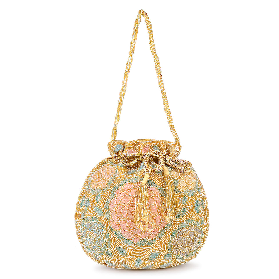 Bridal Handbag with Intricate zari Potli