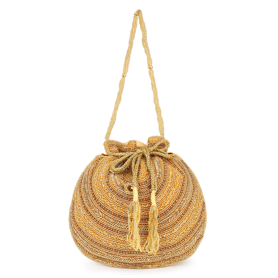 Bridal Handbag with Intricate zari Potli