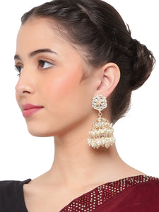 Bridal Jhumki Earring with Beads by Leshya