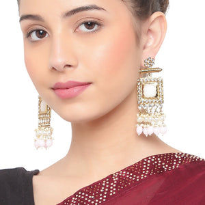 Jhumki Earring with crystal stone by Leshya