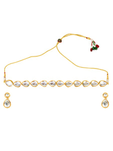 Necklace and Earring Big Kundan Set for Women by Leshya