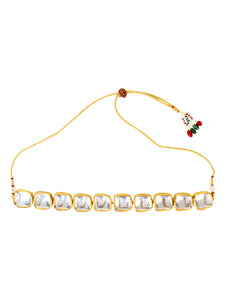 Necklace and Earring Sqaure Kundan Set for Women by Leshya