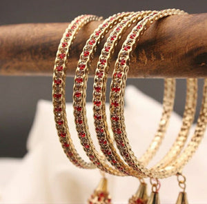Beautiful Set of 4 Tassel Dangler Bracelets by Leshya