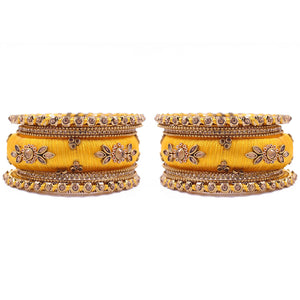 Traditional Thread Bangle set for Both hands by Leshya