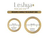 Set of 4 Wire mesh Golden Kada for Dailywear by Leshya