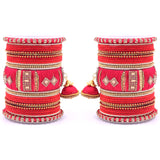 Bridal Set of 2 Silk Thread Bangle Set With Jhumki